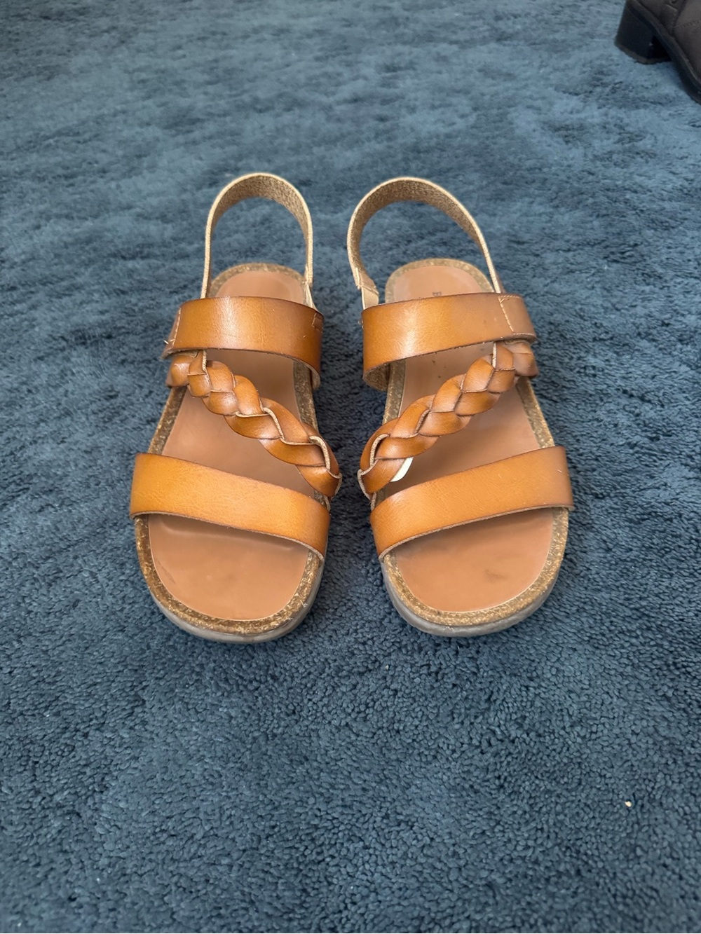 Baretraps Brown Braided Slingback Sandals